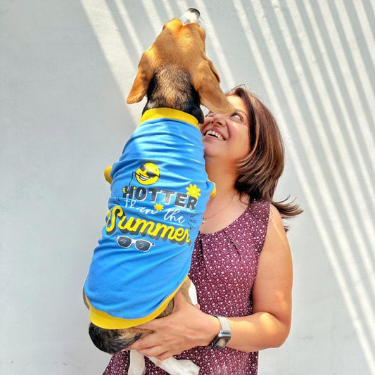 Hotter Than The Summer Dog T-shirt (Blue)