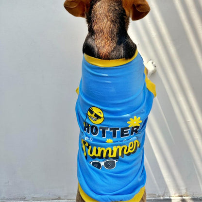 Hotter Than The Summer Dog T-shirt (Blue)
