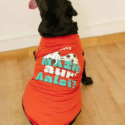 Main Aur Aalsi Dog T-shirt