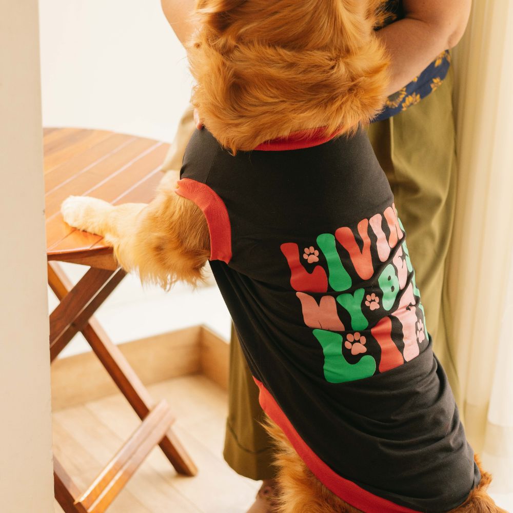 Living My Best Life Dog T-shirt