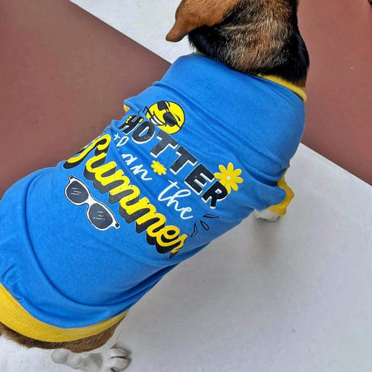 Hotter Than The Summer Dog T-shirt (Blue)