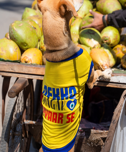 Dekho Magar Pyaar Sey Dog T-shirt